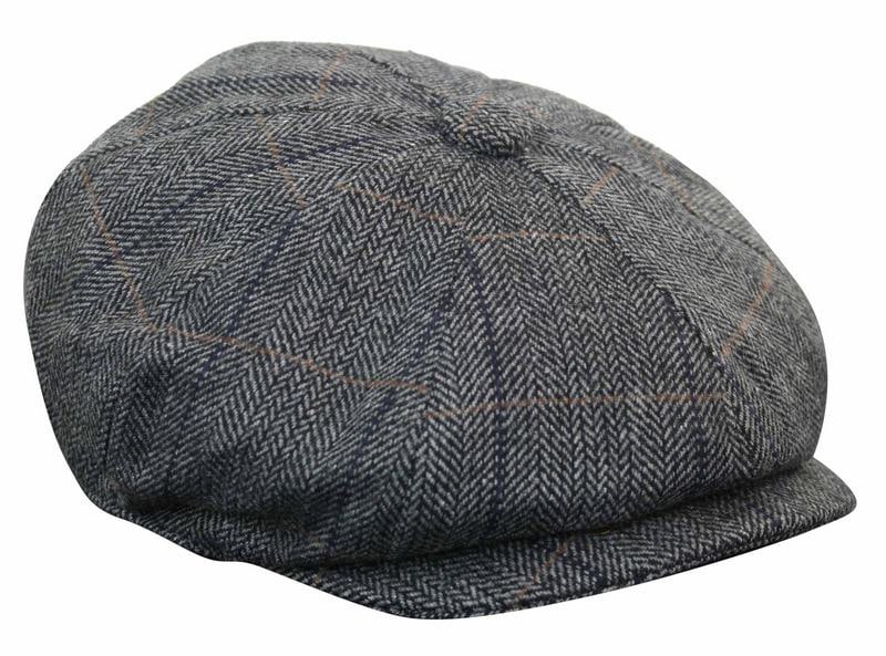 Gorra de hombre estilo Peaky Blinders de tweed a cuadros