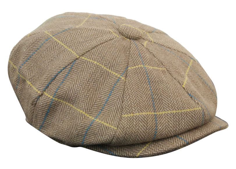 Gorra de hombre estilo Peaky Blinders de tweed a cuadros