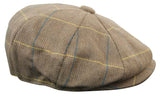 Gorra de hombre estilo Peaky Blinders de tweed a cuadros