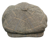 Gorra de hombre estilo Peaky Blinders de tweed a cuadros