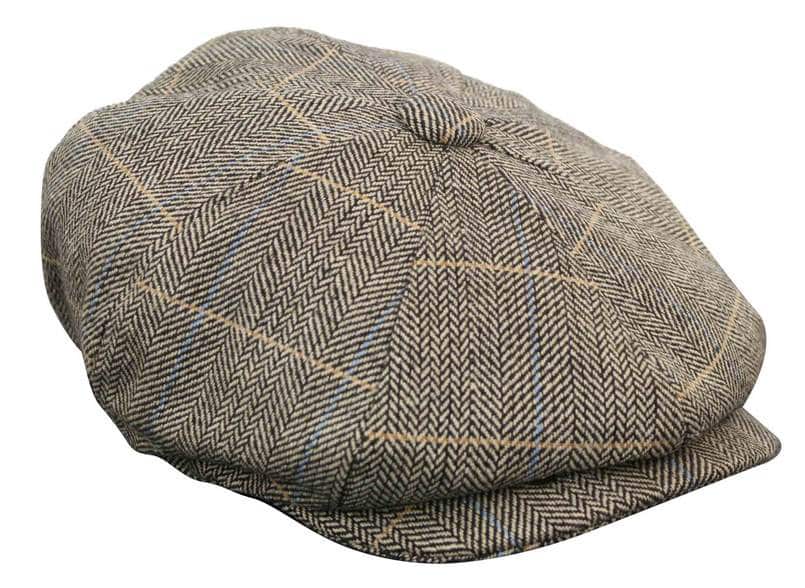 Gorra de hombre estilo Peaky Blinders de tweed a cuadros