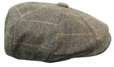 Gorra de hombre estilo Peaky Blinders de tweed a cuadros