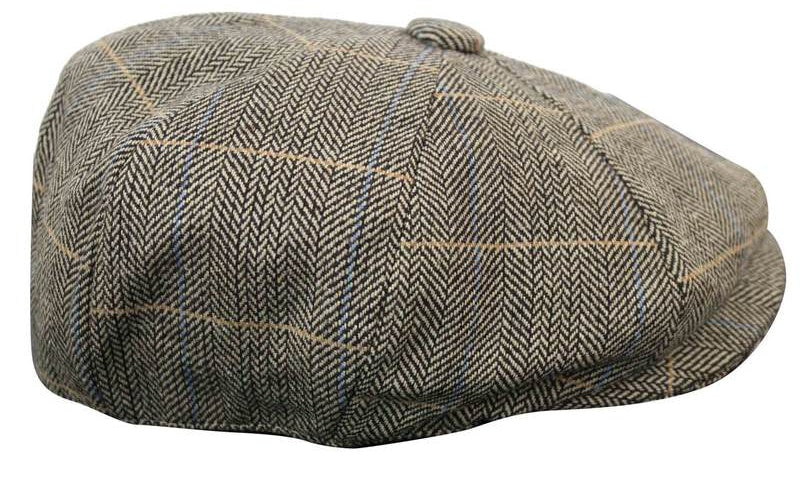 Gorra de hombre estilo Peaky Blinders de tweed a cuadros