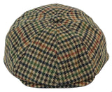 Gorra de repartidor de periódicos de tweed de 8 paneles para hombre