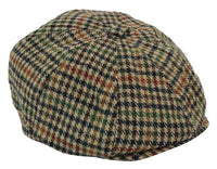 Gorra de repartidor de periódicos de tweed de 8 paneles para hombre