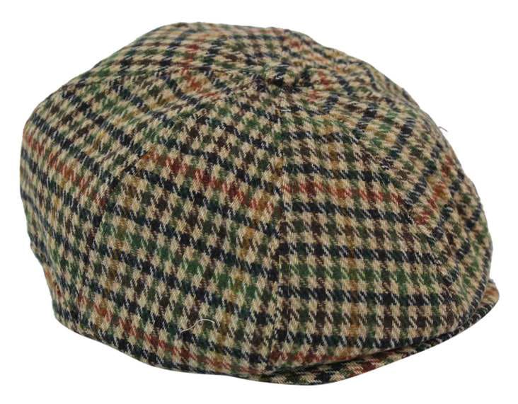 Gorra de repartidor de periódicos de tweed de 8 paneles para hombre