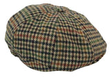 Gorra de repartidor de periódicos de tweed de 8 paneles para hombre