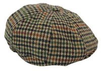 Gorra de repartidor de periódicos de tweed de 8 paneles para hombre