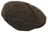 Gorra de repartidor de periódicos de tweed de 8 paneles para hombre