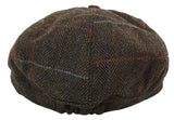 Gorra de repartidor de periódicos de tweed de 8 paneles para hombre