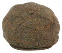 Gorra de repartidor de periódicos de tweed de 8 paneles para hombre