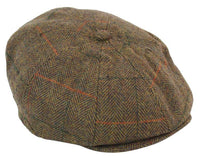 Gorra de repartidor de periódicos de tweed de 8 paneles para hombre