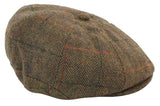 Gorra de repartidor de periódicos de tweed de 8 paneles para hombre