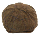 Gorra de repartidor de periódicos de tweed de 8 paneles para hombre