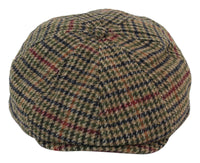 Gorra de repartidor de periódicos de tweed de 8 paneles para hombre