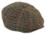 Gorra de repartidor de periódicos de tweed de 8 paneles para hombre