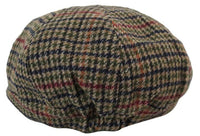 Gorra de repartidor de periódicos de tweed de 8 paneles para hombre