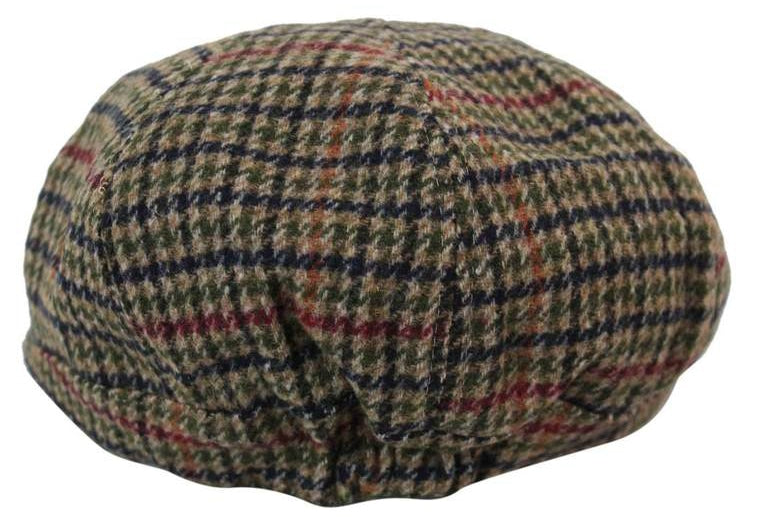 Gorra de repartidor de periódicos de tweed de 8 paneles para hombre
