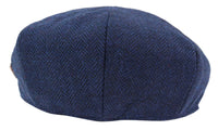 Gorra de repartidor de periódicos de 8 paneles con cuchilla de afeitar azul marino