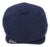Gorra de repartidor de periódicos de 8 paneles con cuchilla de afeitar azul marino