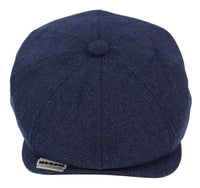 Gorra de repartidor de periódicos de 8 paneles con cuchilla de afeitar azul marino