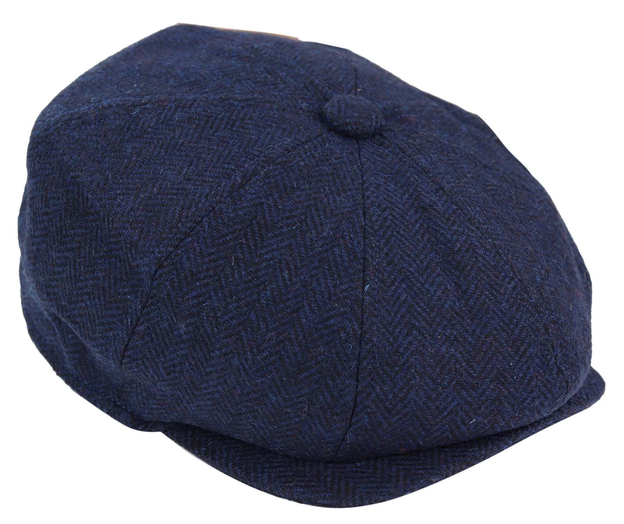 Gorra de repartidor de periódicos de 8 paneles con cuchilla de afeitar azul marino