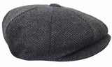 HT6316 - Gorro de hombre de tweed con estampado de espiga estilo Peaky Blinders