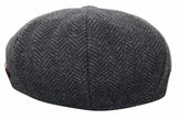 HT6316 - Gorro de hombre de tweed con estampado de espiga estilo Peaky Blinders
