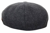 HT6316 - Gorro de hombre de tweed con estampado de espiga estilo Peaky Blinders