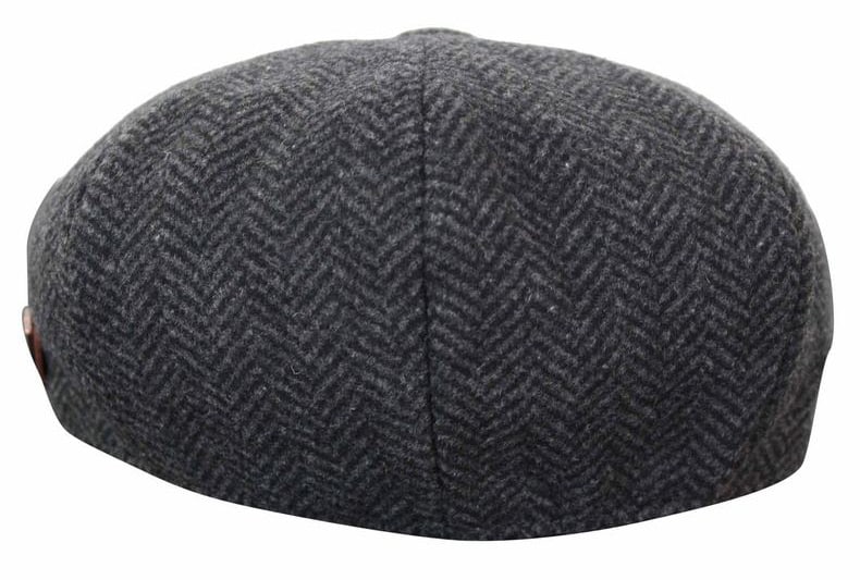HT6316 - Gorro de hombre de tweed con estampado de espiga estilo Peaky Blinders