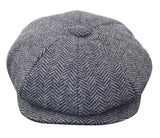 HT6316 - Gorro de hombre de tweed con estampado de espiga estilo Peaky Blinders