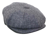 HT6316 - Gorro de hombre de tweed con estampado de espiga estilo Peaky Blinders