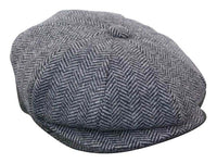 HT6316 - Gorro de hombre de tweed con estampado de espiga estilo Peaky Blinders