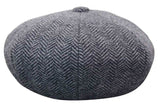 HT6316 - Gorro de hombre de tweed con estampado de espiga estilo Peaky Blinders
