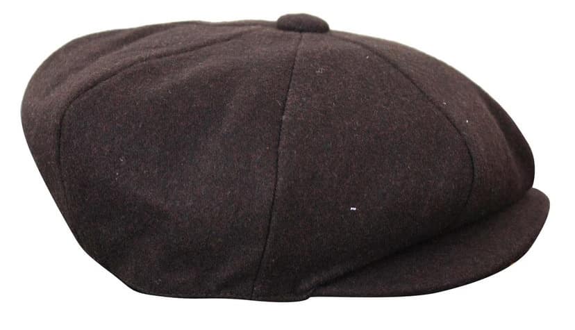 HT6363 - Gorra estilo Newsboy Peaky Blinders de tweed vintage para hombre - Marrón/Vino