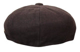 HT6363 - Gorra estilo Newsboy Peaky Blinders de tweed vintage para hombre - Marrón/Vino