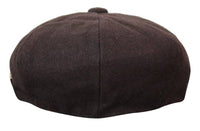 HT6363 - Gorra estilo Newsboy Peaky Blinders de tweed vintage para hombre - Marrón/Vino
