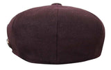 HT6363 - Gorra estilo Newsboy Peaky Blinders de tweed vintage para hombre - Marrón/Vino