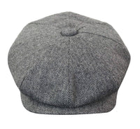 HT6364 - Gorro de hombre estilo "Peaky Blinders" de tweed con espiga
