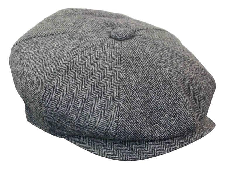 HT6364 - Gorro de hombre estilo "Peaky Blinders" de tweed con espiga