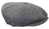 HT6364 - Gorro de hombre estilo "Peaky Blinders" de tweed con espiga