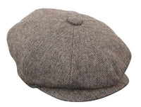 HT6364 - Gorro de hombre estilo "Peaky Blinders" de tweed con espiga