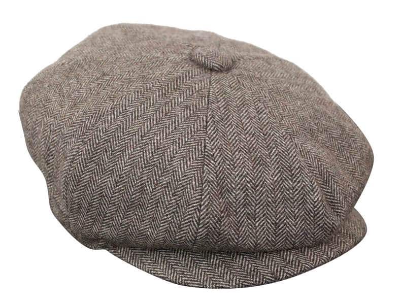 HT6364 - Gorro de hombre estilo "Peaky Blinders" de tweed con espiga