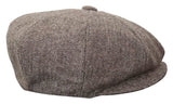 HT6364 - Gorro de hombre estilo "Peaky Blinders" de tweed con espiga
