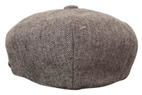 HT6364 - Gorro de hombre estilo "Peaky Blinders" de tweed con espiga