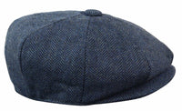 HT6364 - Gorro de hombre estilo "Peaky Blinders" de tweed con espiga