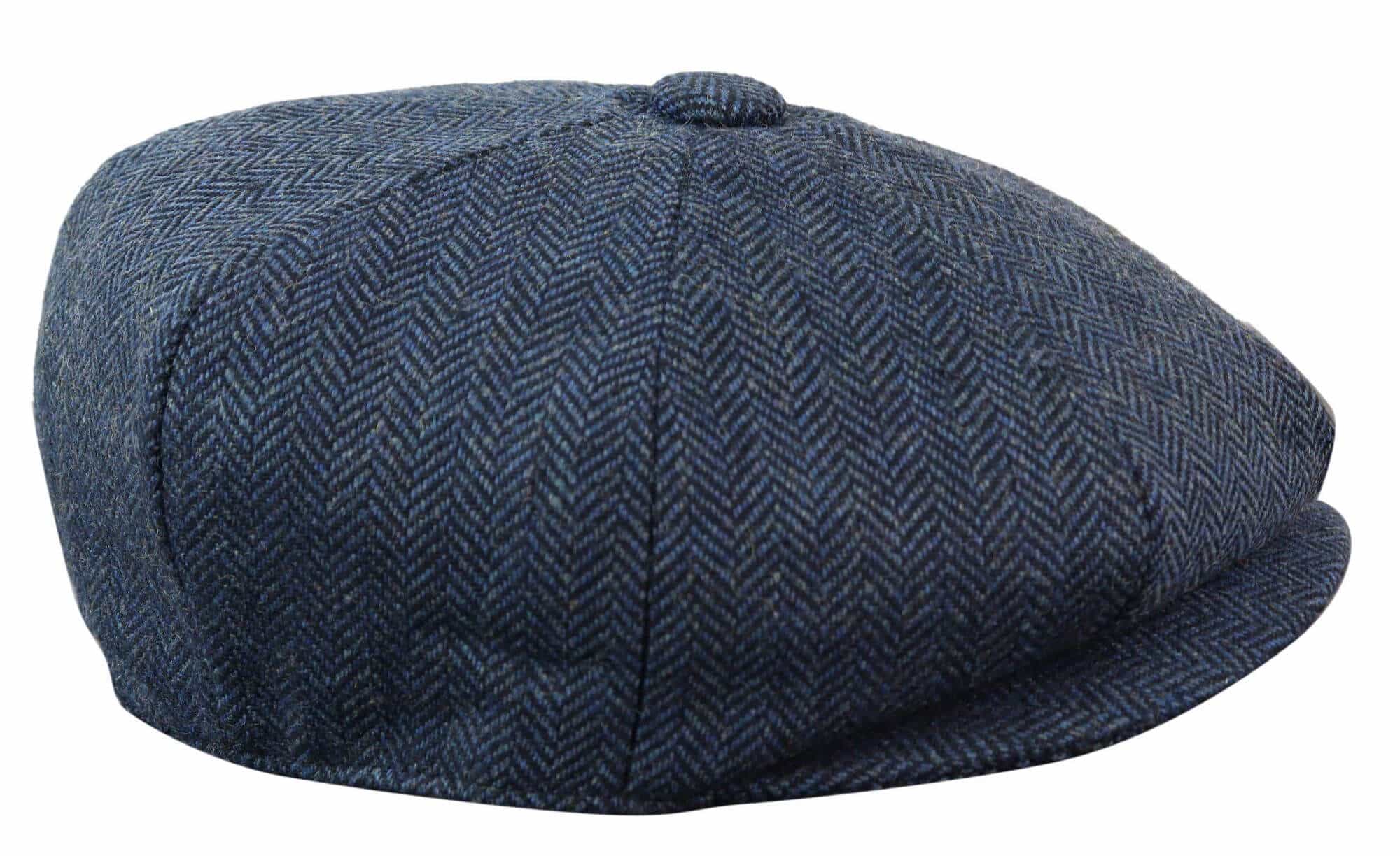 HT6364 - Gorro de hombre estilo "Peaky Blinders" de tweed con espiga