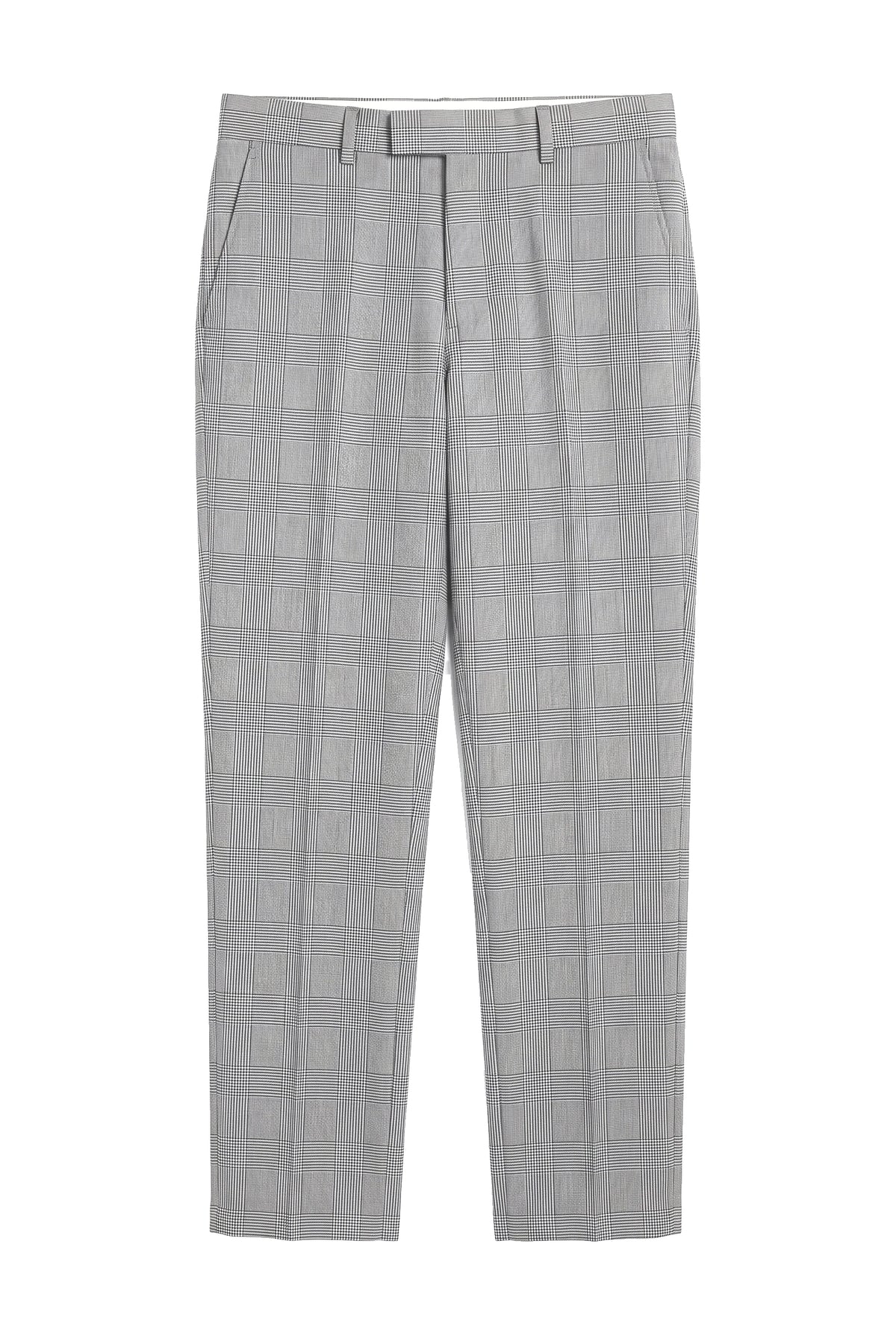 Hugo - Pantalón gris a cuadros para hombre