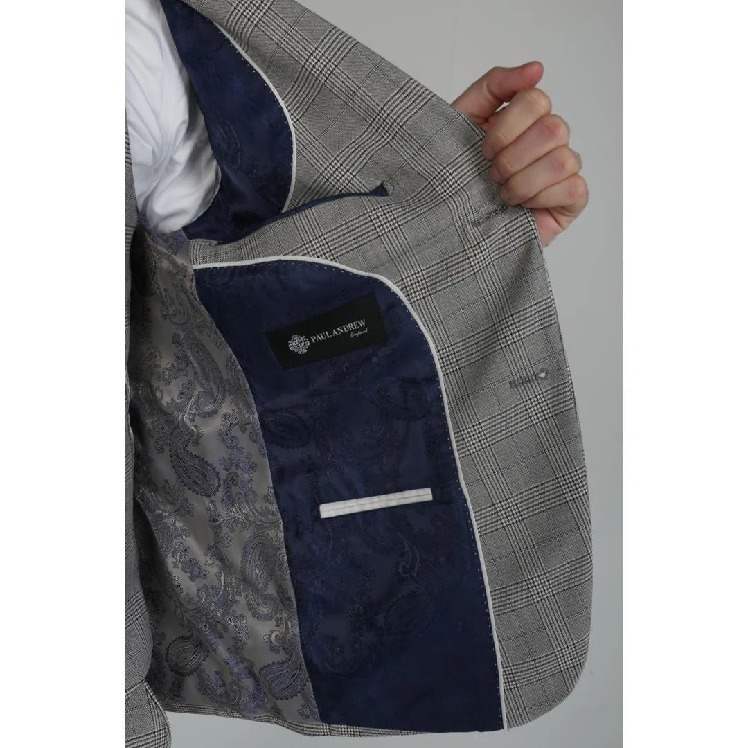 Hugo - Blazer gris a cuadros para hombre