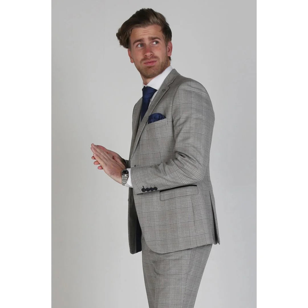 Hugo - Blazer gris a cuadros para hombre